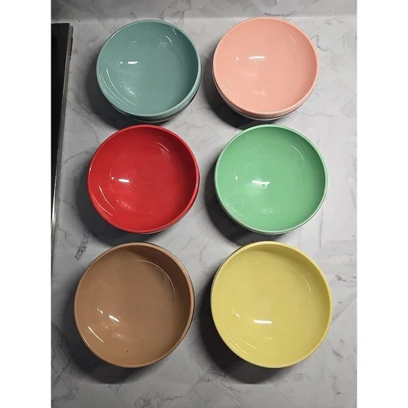 MCM Therm-O-Bowl Reinecke Design Set of 6 Sputnik Multicolor Atomic Bowls 5.5" - Picture 2 of 15